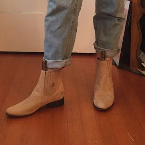 Tan ankle boots